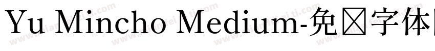 Yu Mincho Medium字体转换